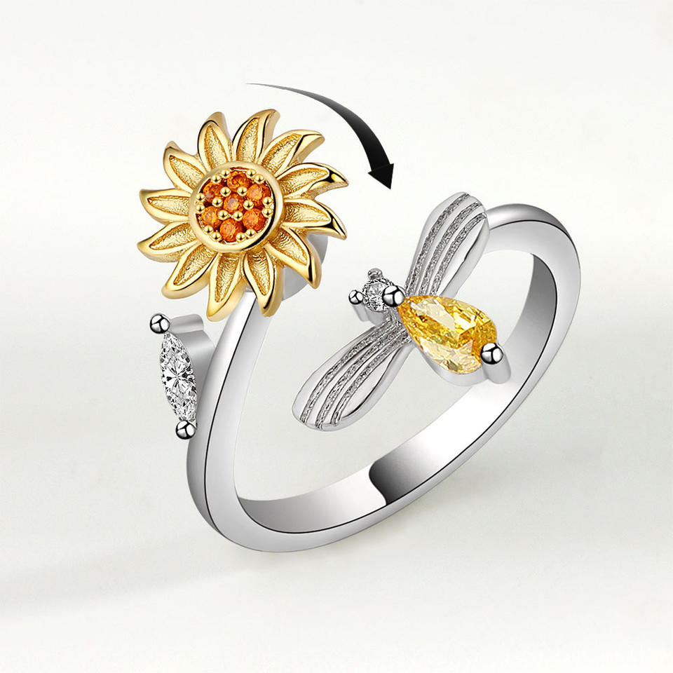 Vintage Blossom Adjustable Ring