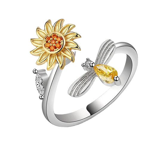 Vintage Blossom Adjustable Ring